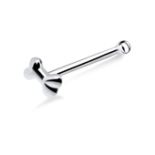 Bone Shaped Silver Bone Nose Stud NSKD-620